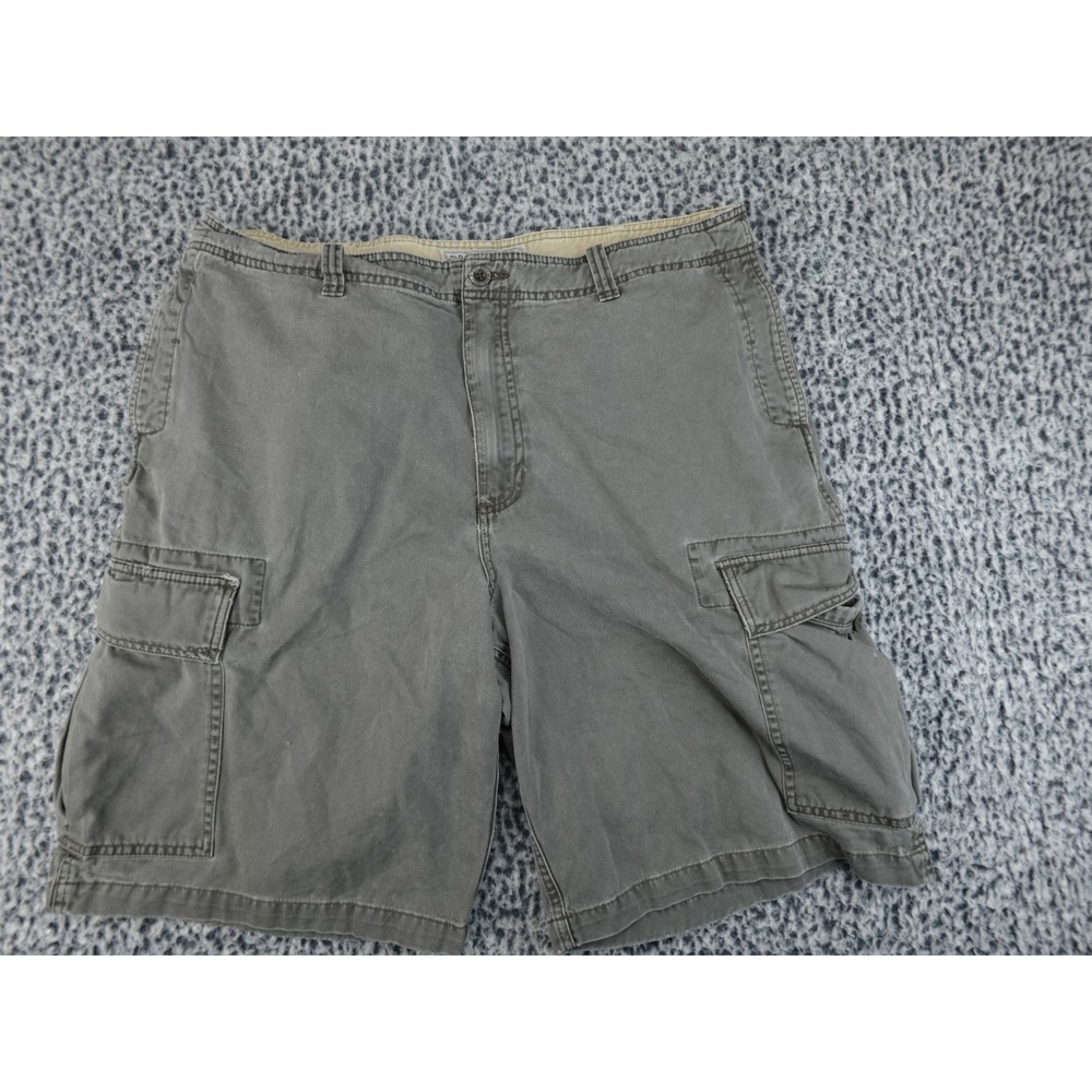 Old Navy Cargo‎ Shorts Mens 38 Gray Solid Cotton Twill Utility Pockets Casual